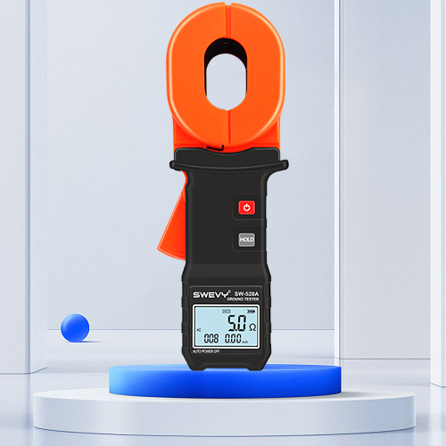 速為接地電阻測試儀 防雷地阻表搖表電阻測量儀 SW-520A鉗形款（泄漏電流測試）